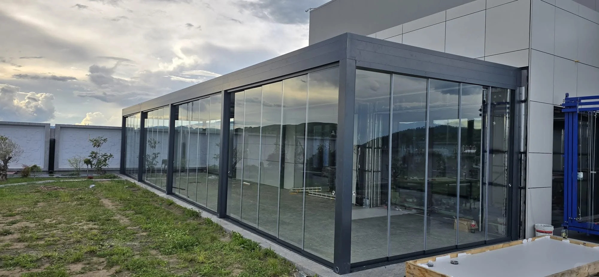 Completed glazed outdoor enclosure project