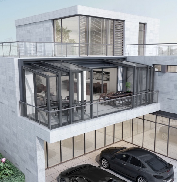 Retractable Sunroom with Movable Roof and Glazing | JIAKE