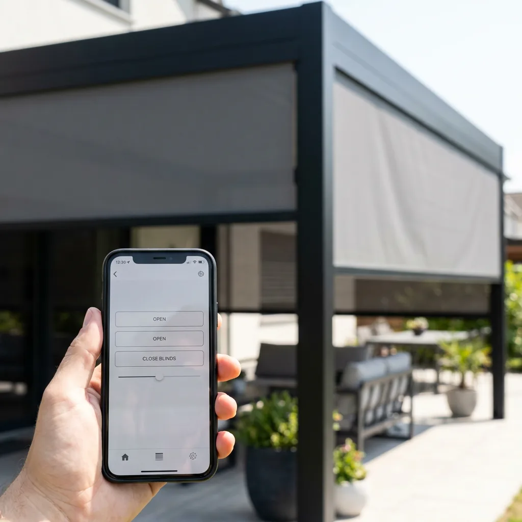 Pergola motor and accessory control system